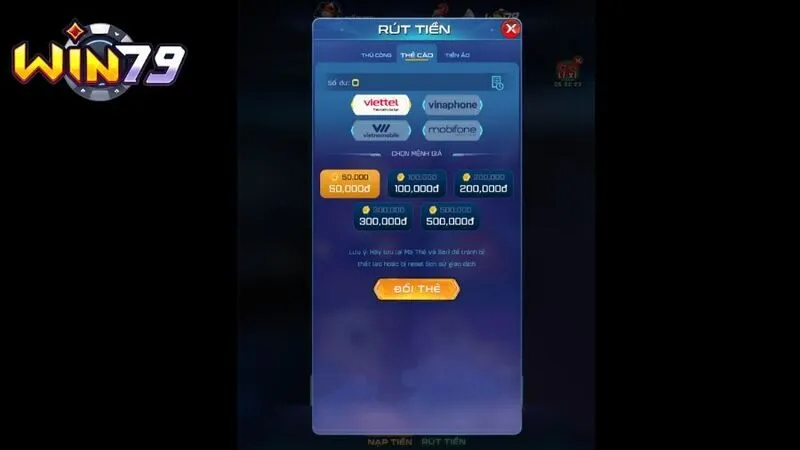 Bí Kíp Rút Tiền Win79 Cực Nhanh Chuẩn Từng Đồng Từng Bước 2 rut bang the cao